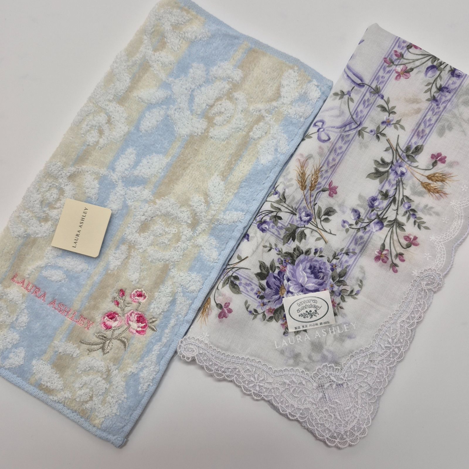 新品】LAURA ASHLEY レディースハンカチ & タオルハンカチ セット