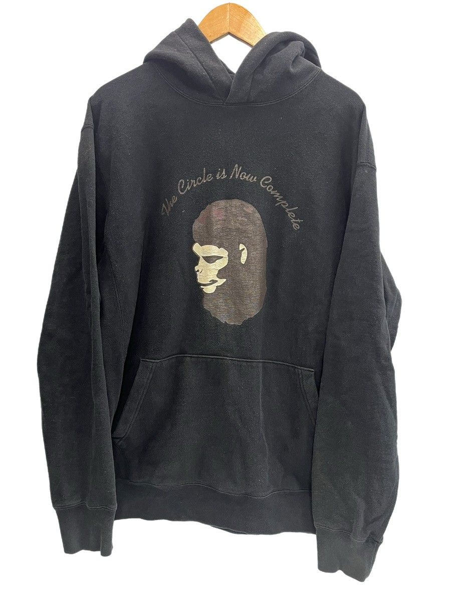 ア ベイシング エイプ A BATHING APE OLD オールド 初期タグ 猿の惑星 HOODIE フーディー 黒 パーカ ブラック Lサイズ 101MT-6540
