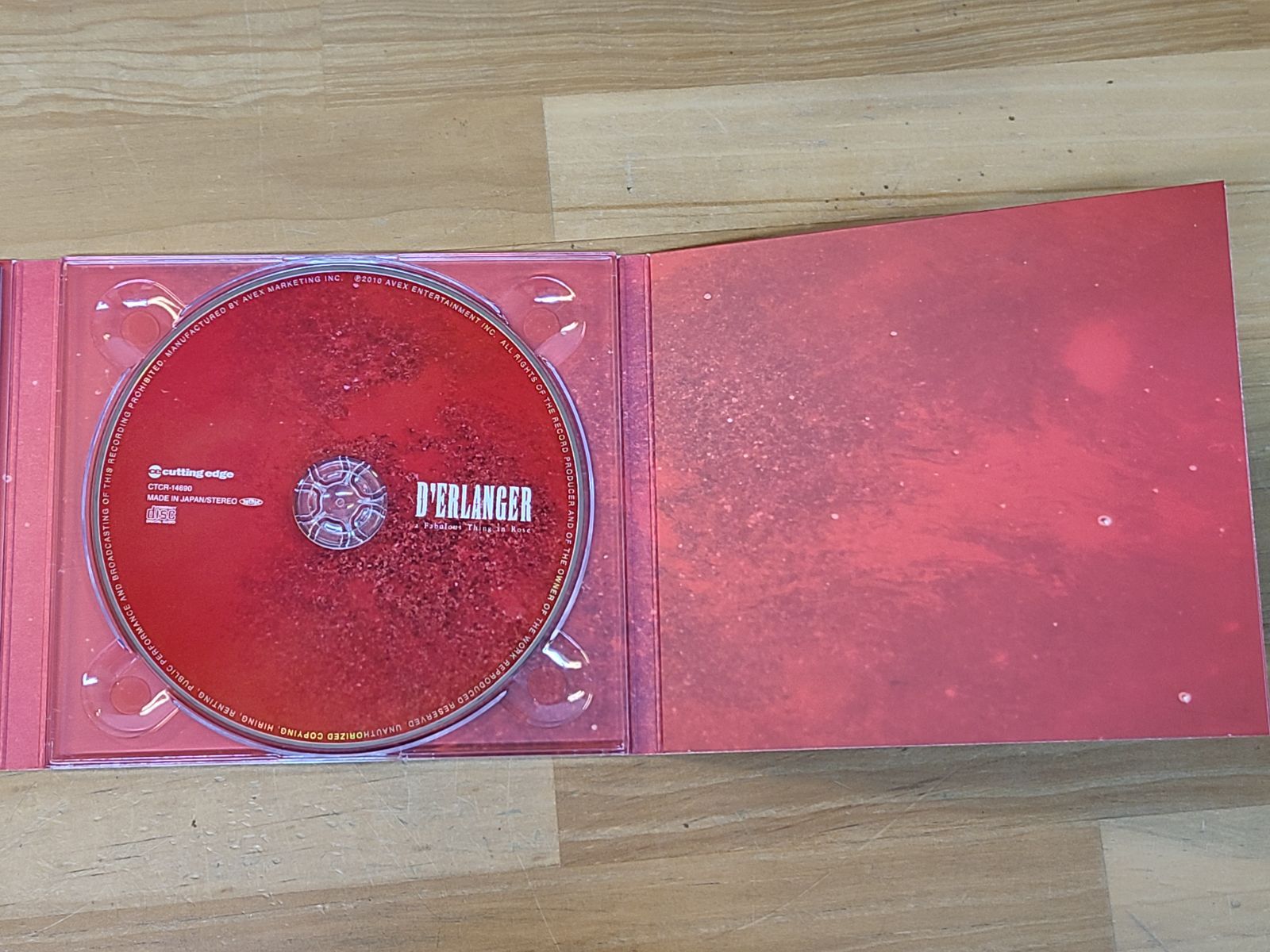 CD a Fabulous Thing in Rose 初回生産限定盤 D'ERLANGER デランジェ