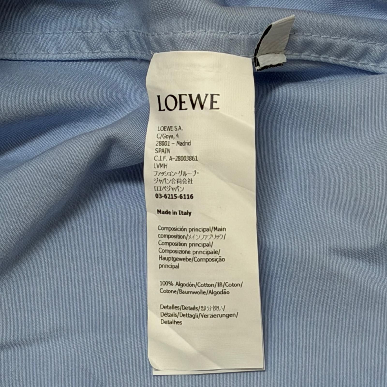 国内正規 LOEWE Anagram Short-Sleeve Shirt アナグラム刺繡半袖シャツ