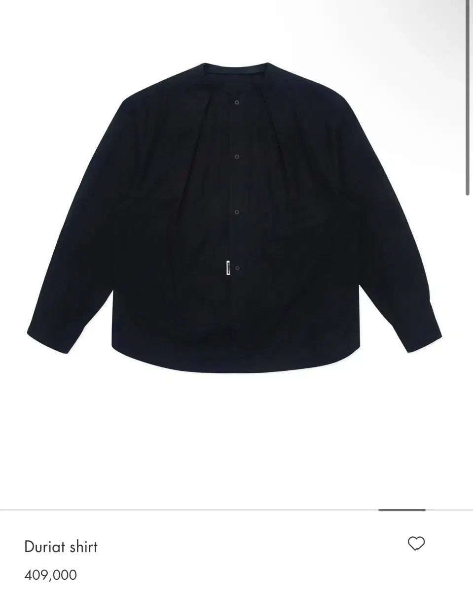 アーダーエラー 듀리앗 シャツ ブラック XL (Duriat shirt)