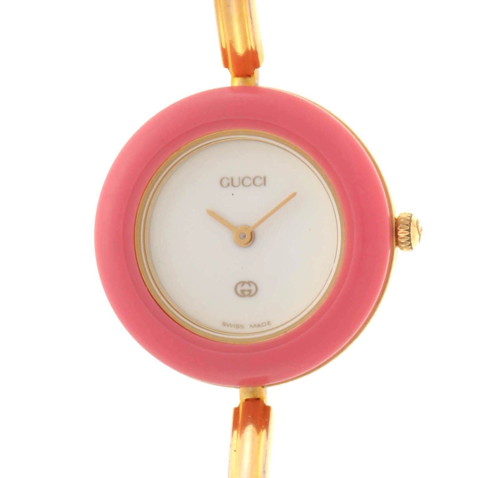 GUCCI グッチ チェンジベゼル 11/12 GP ホワイト文字盤 レディース