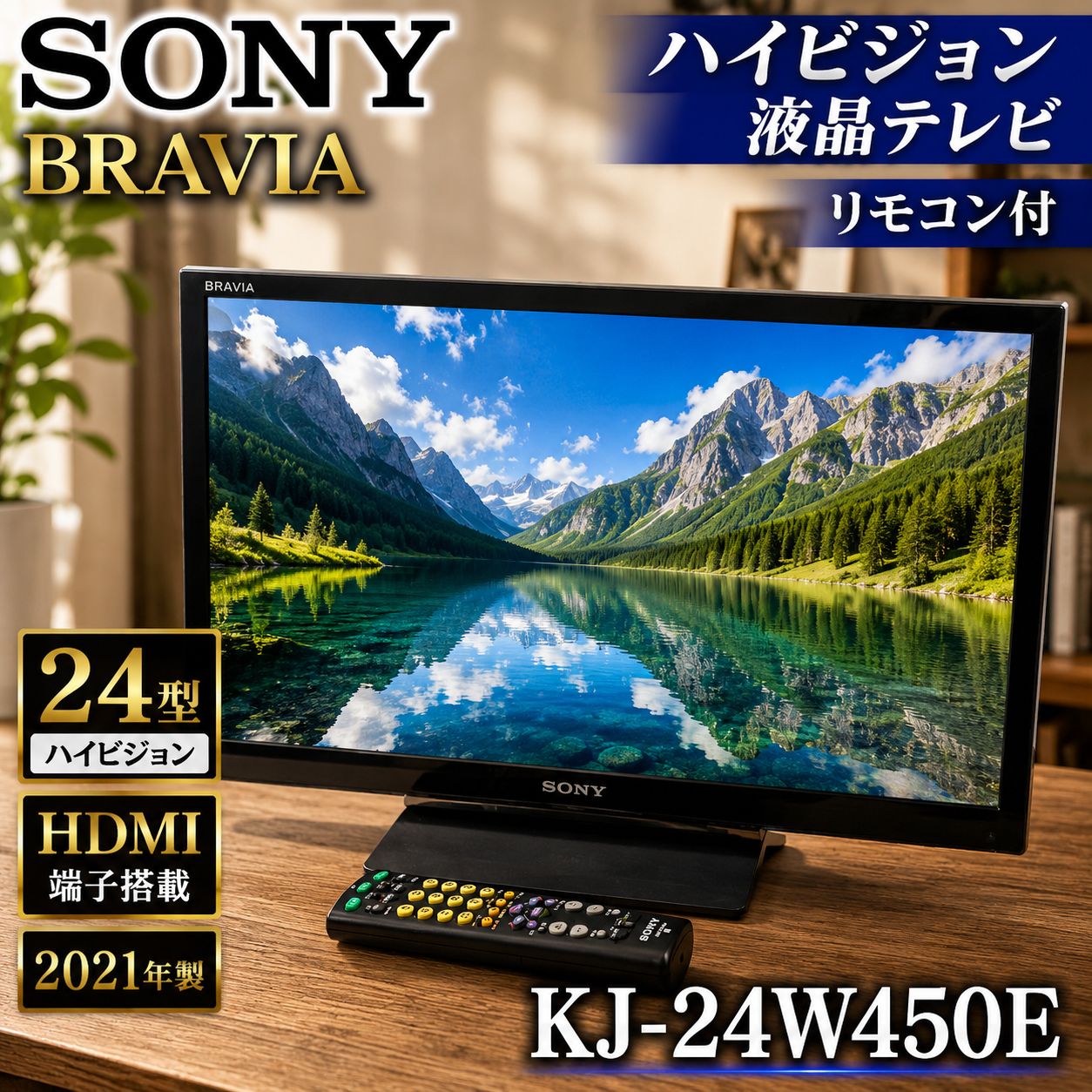 名)218.SONY 24V型 液晶テレビ KJ-24W450E 20年製 SONY ソニー KJ-24W450E BRAVIA 24型 液晶テレビ #3240-0707-1 24