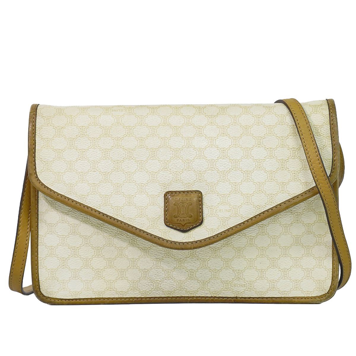 本物 セリーヌ CELINE マカダム 2WAY ショルダーバッグ クラッチバッグ 