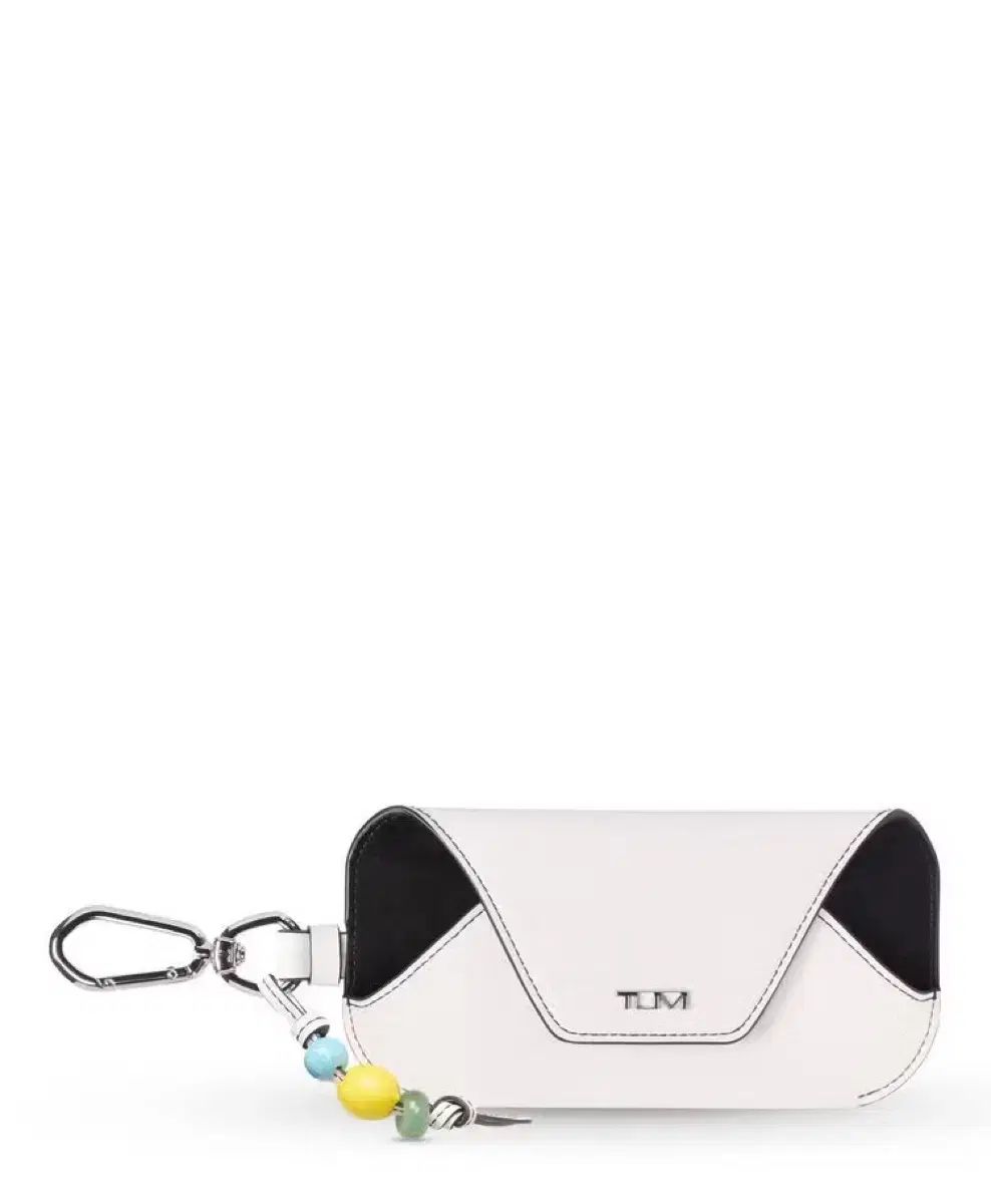 (未使用) TUMI ベルデン BELDEN サングラス ケース チャーム ホワイト/マルチビーズ