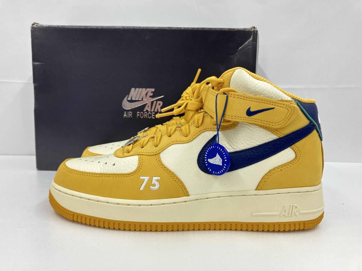 美品 NIKE ナイキ AIR FORCE 1 MID PARIS エアフォース1ミッド パリ DO6729-700 スニーカー 28.5 イエロー 通年