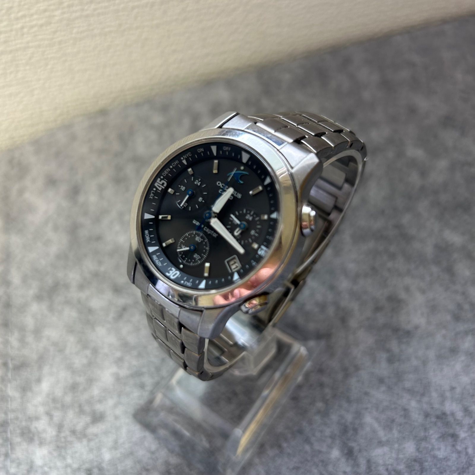 稼働　CASIO オシアナス OCW-10 電波ソーラー クロノグラフ カシオ オシアナス OCW-10 電波ソーラー クロノグラフ CASIO OCEANUS