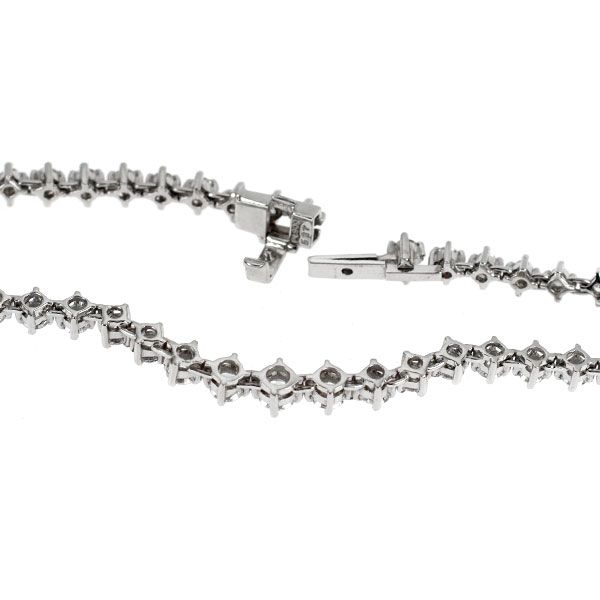 ネックレスPt900 ダイヤモンド テニス ネックレス 5.31ct【特別訳あり 