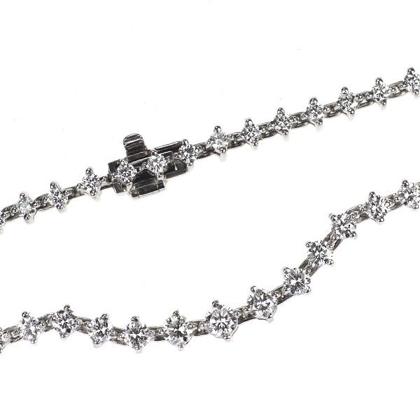 ネックレスPt900 ダイヤモンド テニス ネックレス 5.31ct【特別訳あり 