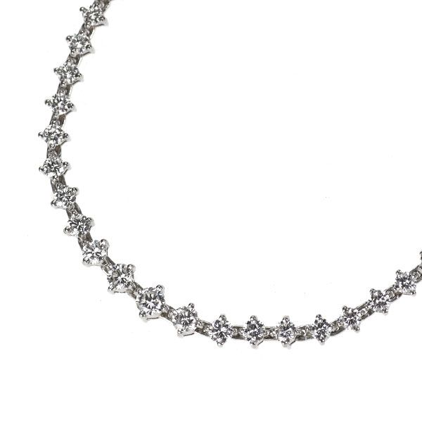 ネックレスPt900 ダイヤモンド テニス ネックレス 5.31ct【特別訳あり 