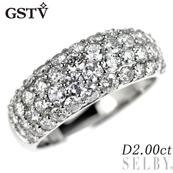 GSTV Pt950 ダイヤモンド リング 2.00ct パヴェ