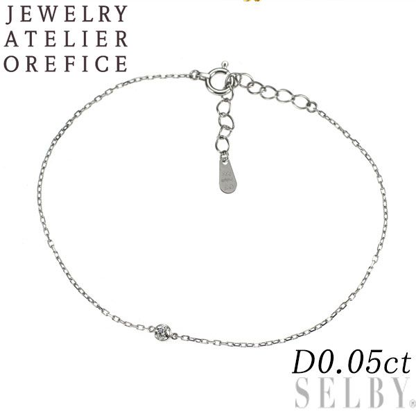 オレフィーチェ Pt950/ Pt850 ダイヤモンド ブレスレット 0.05ct 