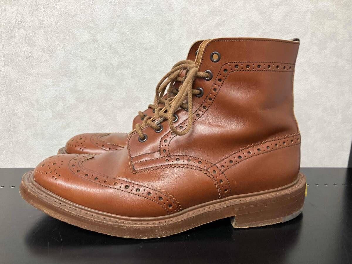 Tricker's MALTON カントリーブーツ ウィングチップ ブラウン系 UK8.5