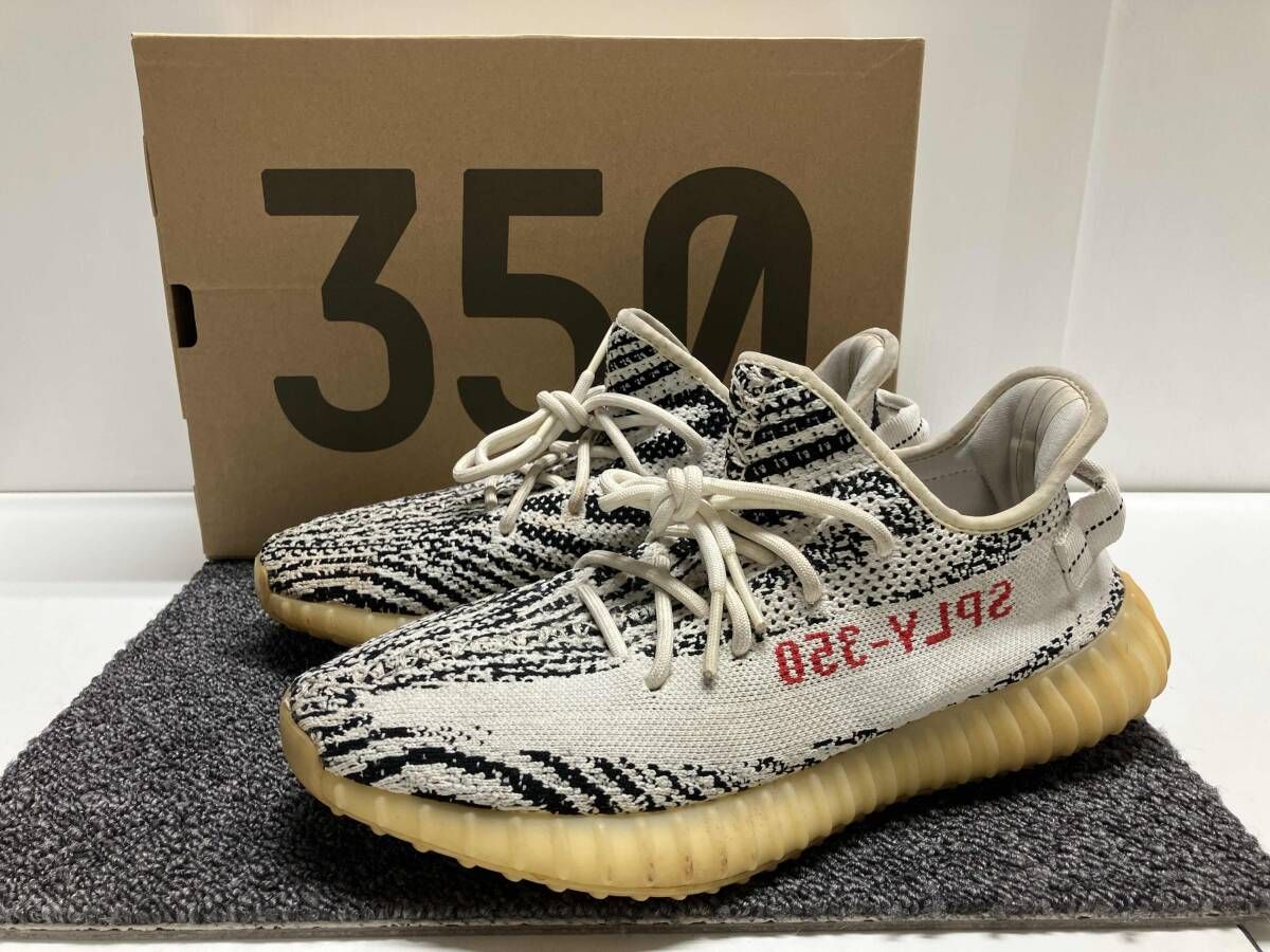 箱付き★ adidas アディダス Yeezy Boost 350 V2 Zebra スニーカー / サイズ27.5cm (CP9654) (白黒 (箱にダメージ有り)