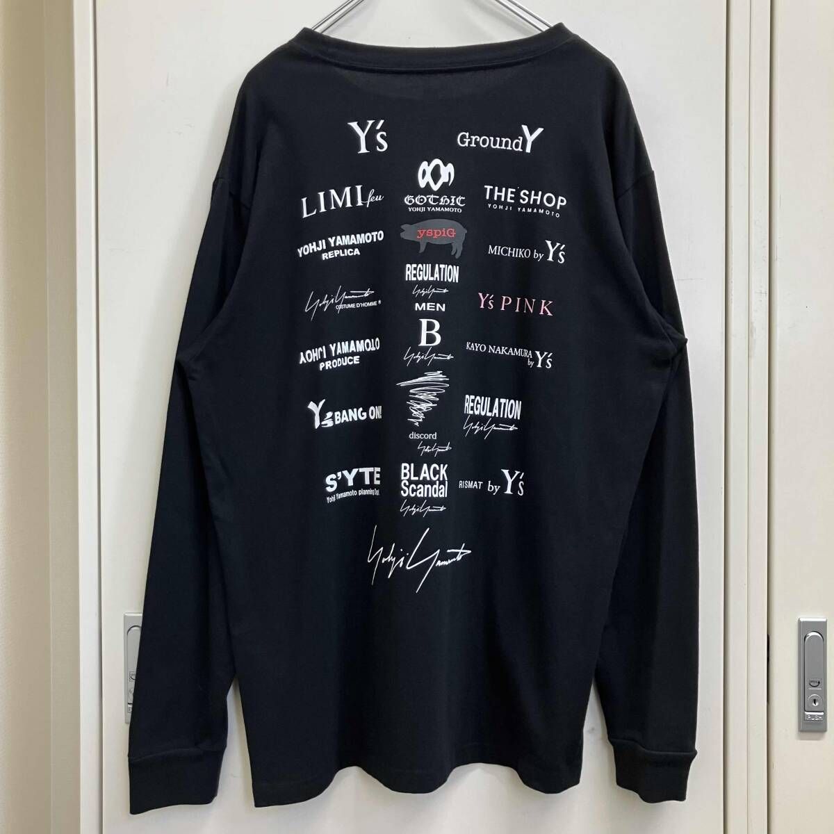 20SS YOHJI YAMAMOTO×NEW ERA フロントロゴ Tシャツ HN-T78-878 ブラック サイズXL ヨウジヤマモトx ニューエラ