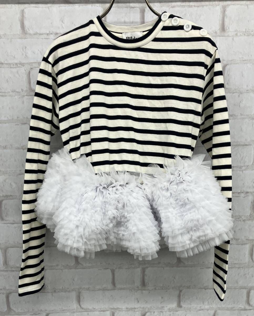 Bibiy FRANCINE TULLE TOP ビビィ 長袖Tシャツ チュール 切り替え