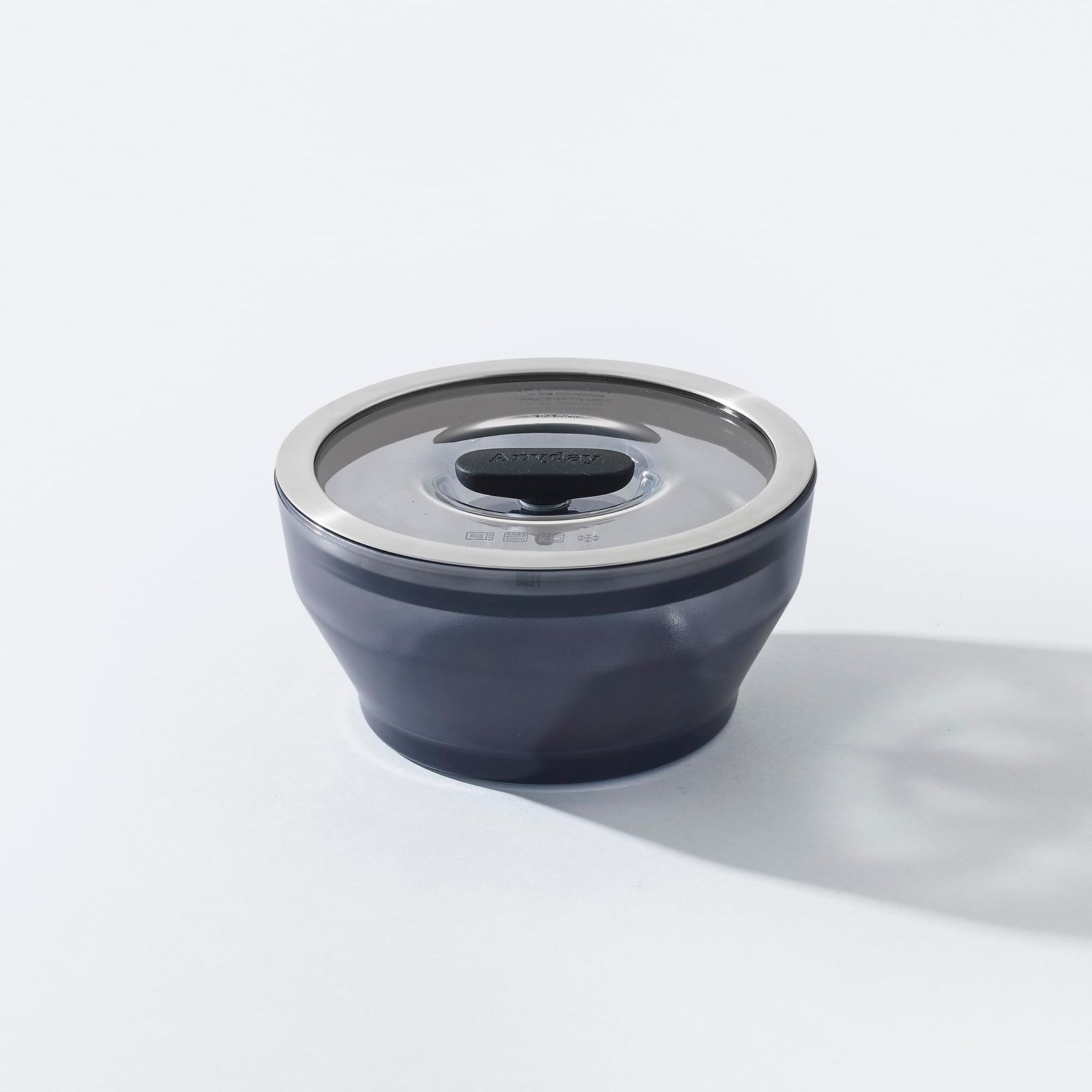 マイヤー(Meyer) Anyday Cookware 16cm 深型ディッシュ ブラック【レシピブック付き】エニデイ 電子レンジ皿 ガラス保存容器 蓋付き 蒸し ロースト サービング 食品の保存用 耐熱ボウル【国内正規品】