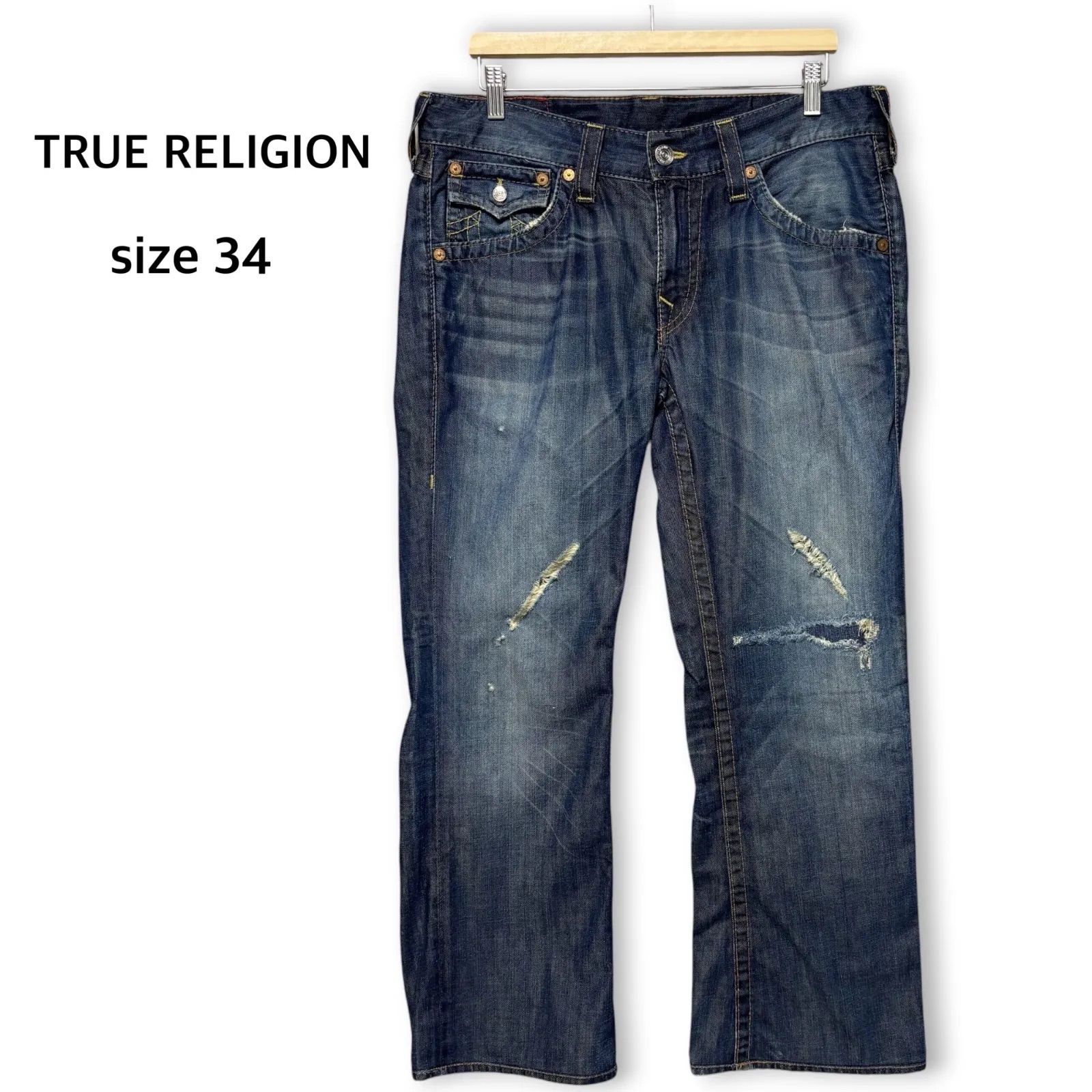 トゥルーレリジョン TRUE RELIGION USA製 コットン100% デニム 