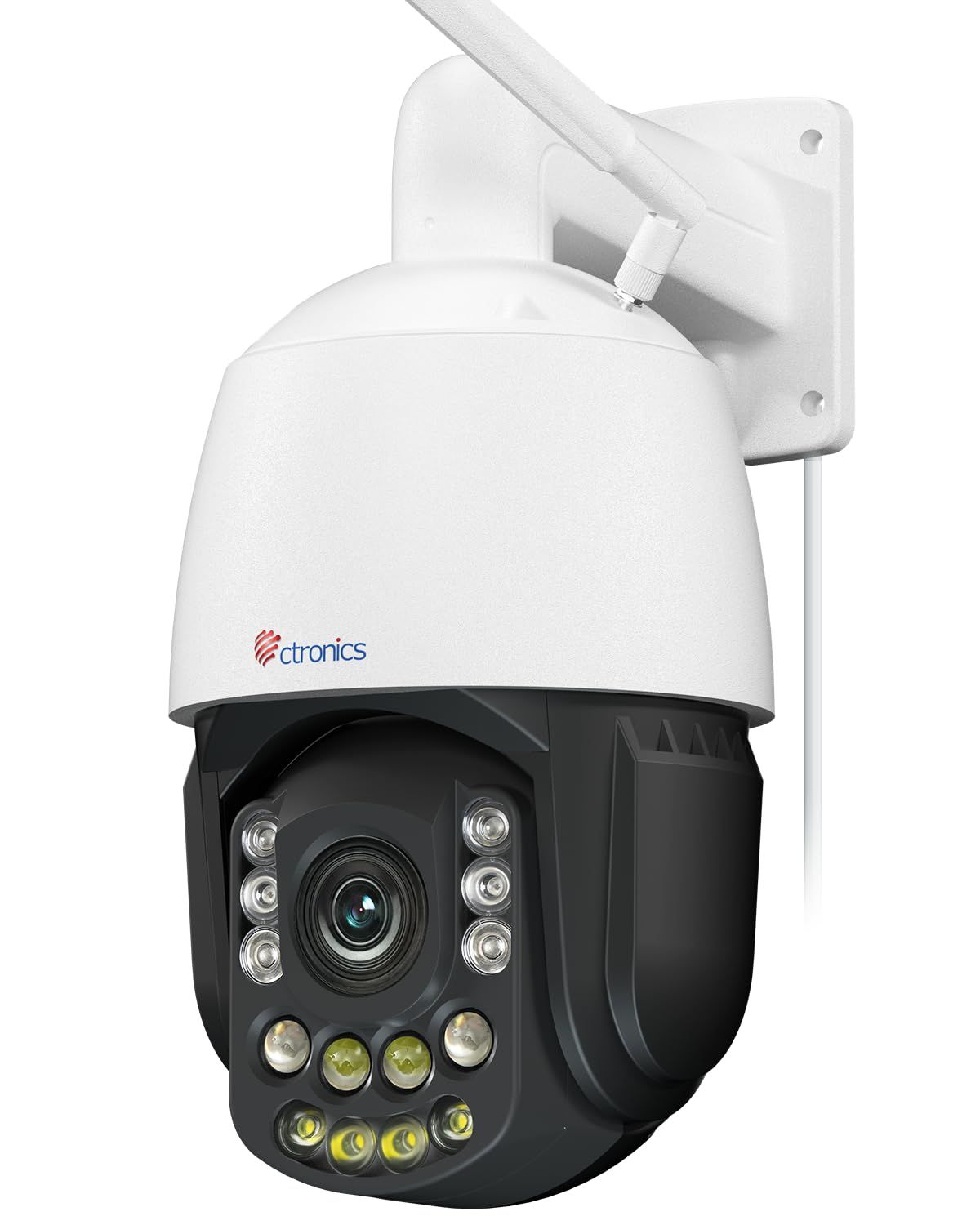 [ 4K ・30倍光学3Dズーム] Ctronics 防犯カメラ 屋外 180m赤外線暗視 ナイトカラー80m 60個プリセット位置 パトロール機能 ペット・車両検知 自動追尾 5GHzWiFi FTP/NVR/ONVIF スマート暗視 音光威嚇 256GB