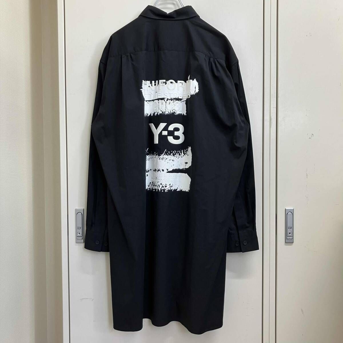 YOHJI YAMAMOTO Y-3 長袖シャツ JN4878 サイズM ブラック ヨウジヤマモト