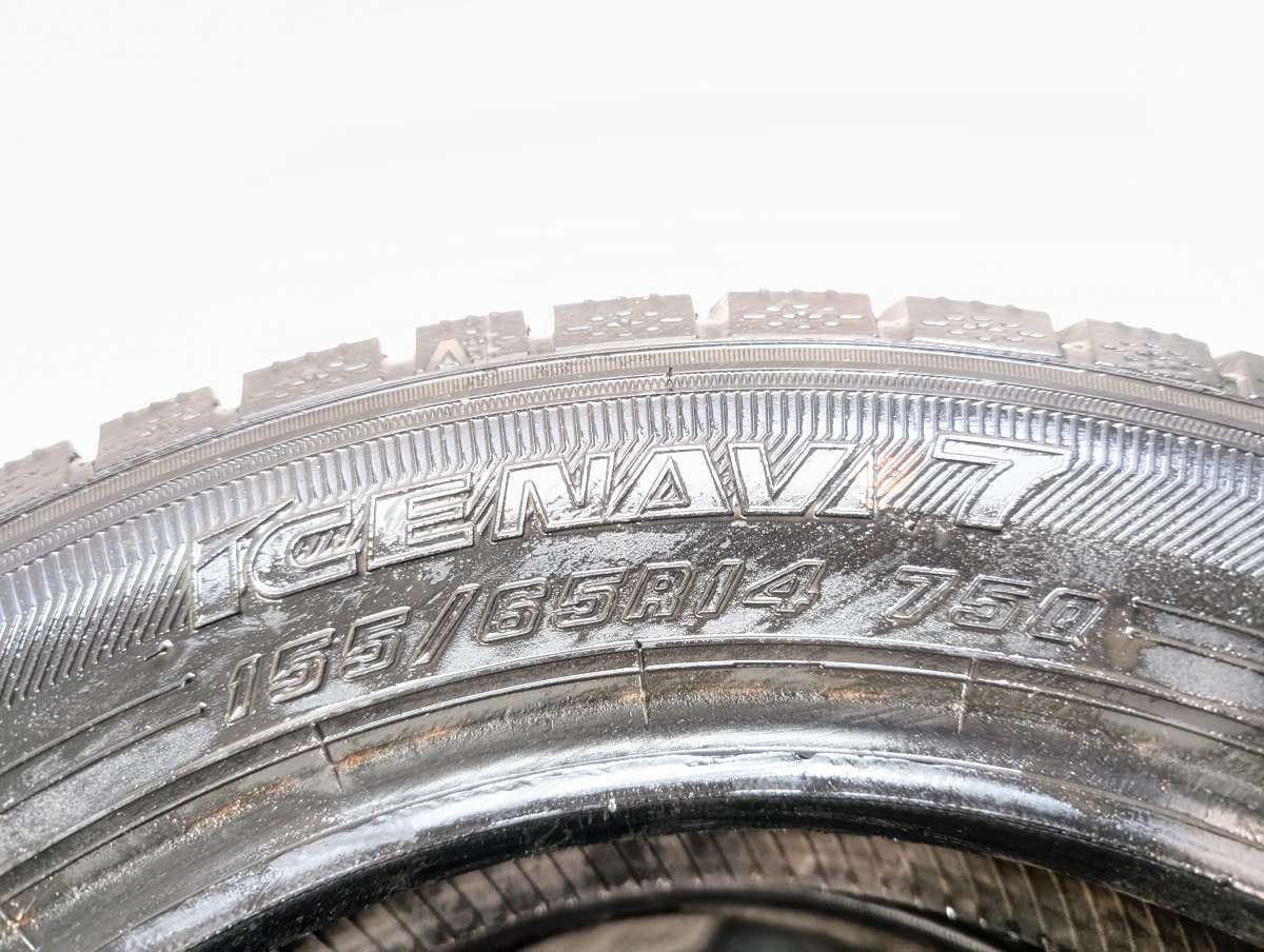 155/65R14 グッドイヤー アイスナビ 7 中古タイヤ スタッドレスタイヤ 