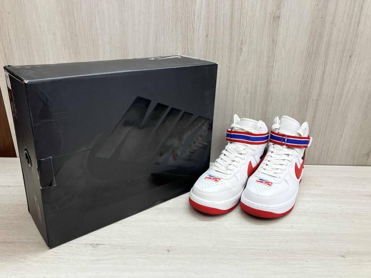 【箱付き】NIKE スニーカー　27cm AIR FORCE 1 HI RT AQ3366-100 白×赤