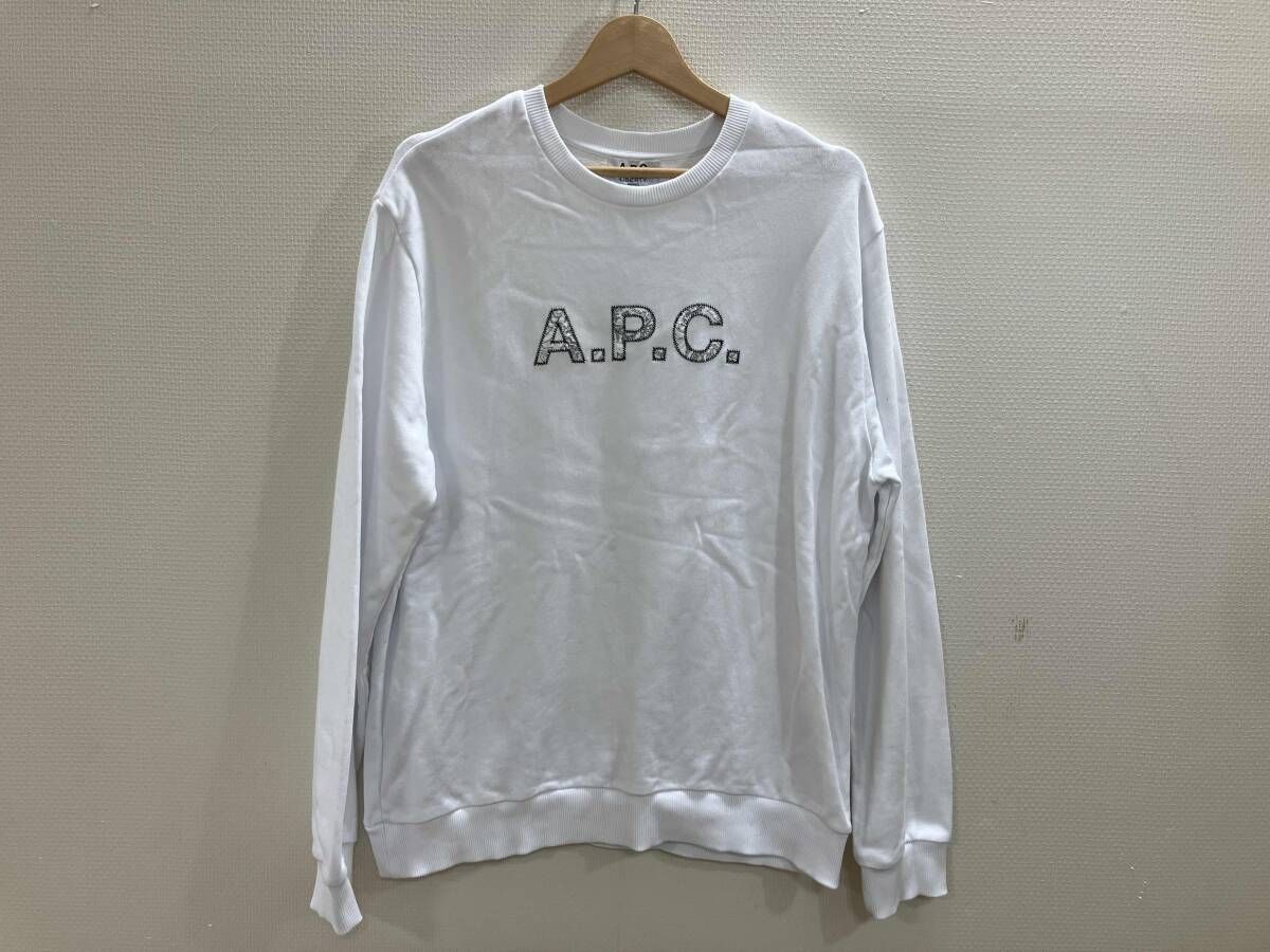A.P.C. × LIBERTY アーペーセー × リバティ 裏毛トレーナー トレーナー スウェット 白 M 春秋