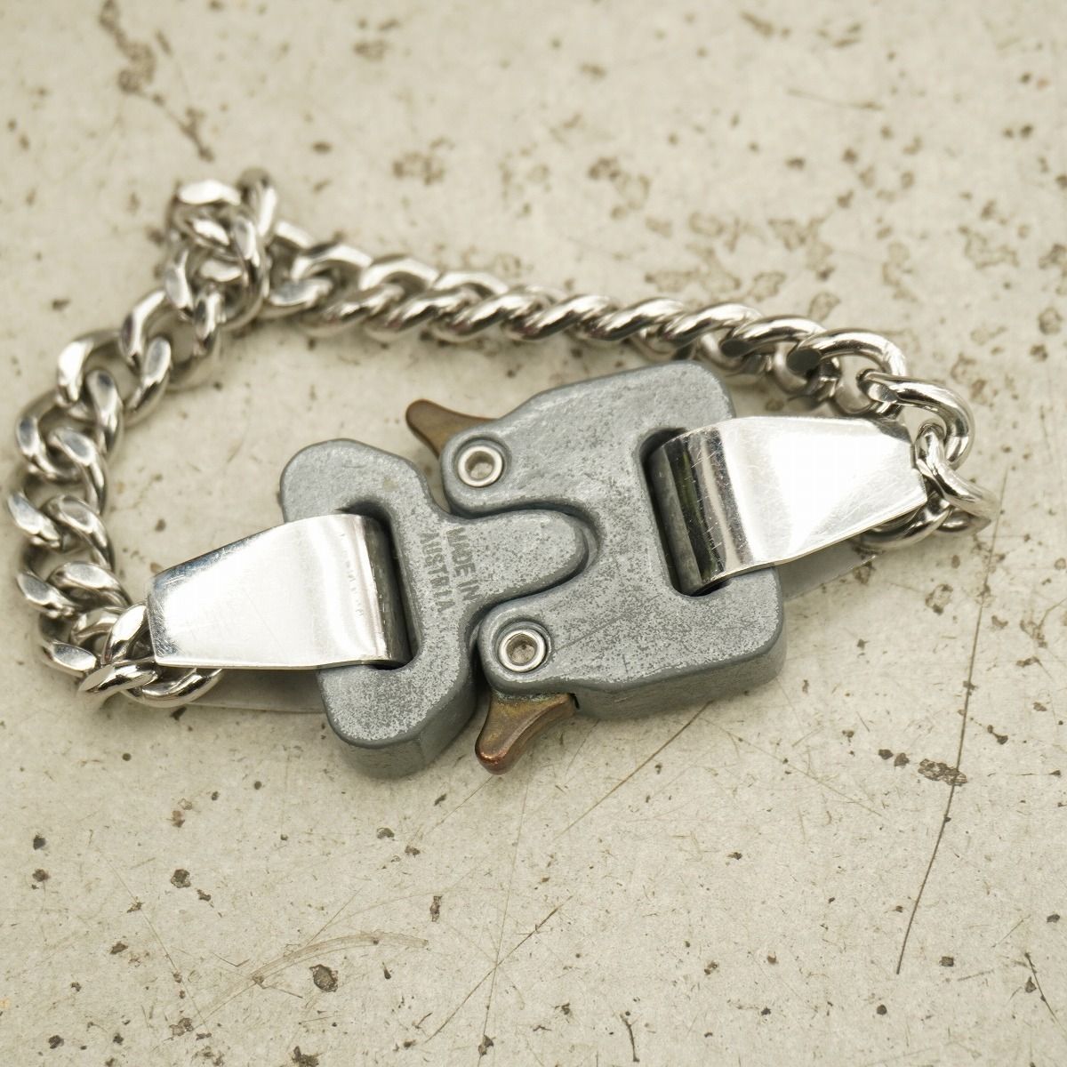 美品 1017 ALYX 9SM コブラバックルチェーンブレスレット 正規 1017 ALYX 9SM アリクス DOUBLE CHAIN BRACELET コブラバックル