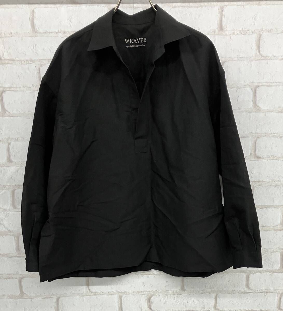WRAVEE リネンシャツ ラヴィー 長袖シャツ WV-05-SH ブラック size1