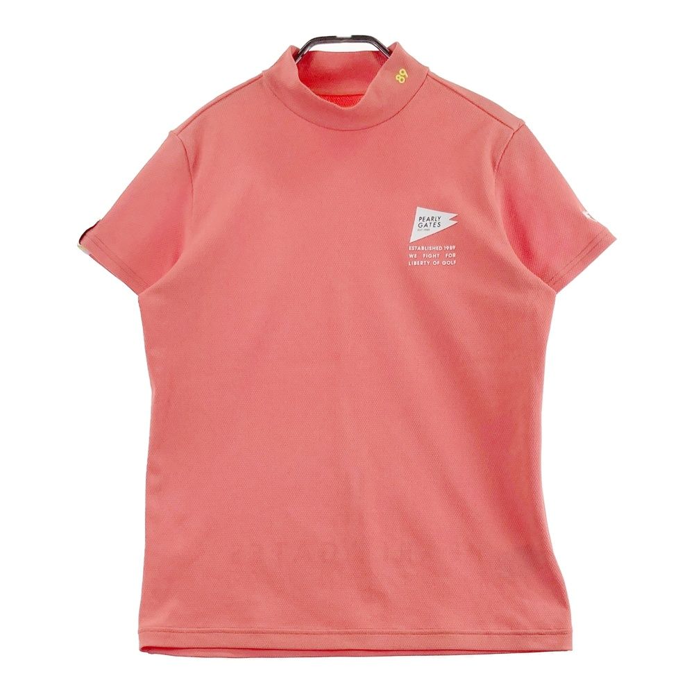 サイズ：2 PEARLY GATES パーリーゲイツ ハイネック 半袖Tシャツ ピンク系 [240101734231] ゴルフウェア レディース ストスト