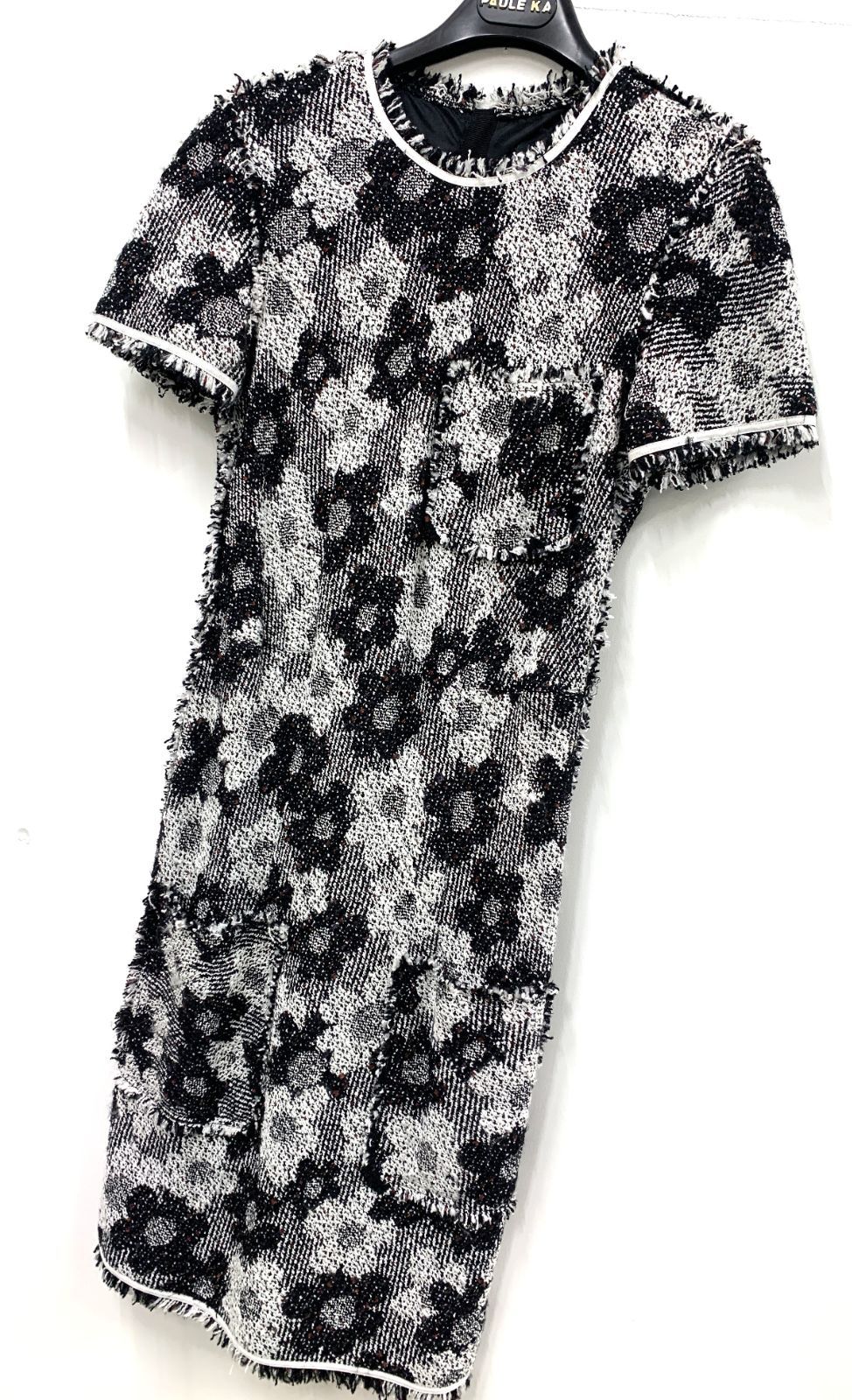 美品 PAULE KA ポールカ 半袖 花柄 膝丈ワンピース 胸ポケ 36 Sサイズ 7,499円