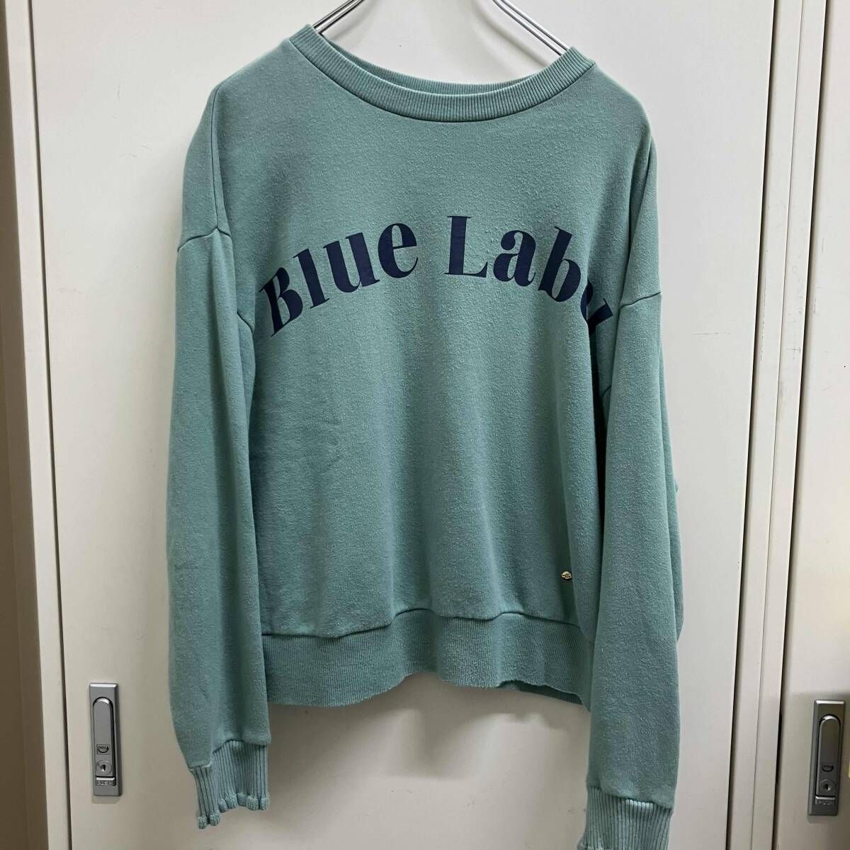 BLUE LABEL CRESTBRIDGE スウェット　ロゴプリントスウェット　サイズ:38 カラー:ブルー　ブルーレーベル