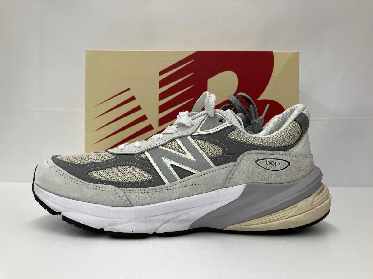 new balance ニューバランス U990NC6 スニーカー MADE IN USA ランニングシューズ 替え紐 箱 27.5 グレー 通年