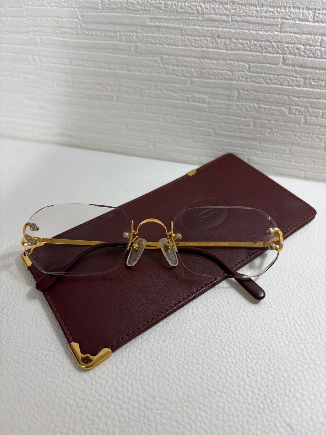Cartier メガネ ゴールド ツーポイント