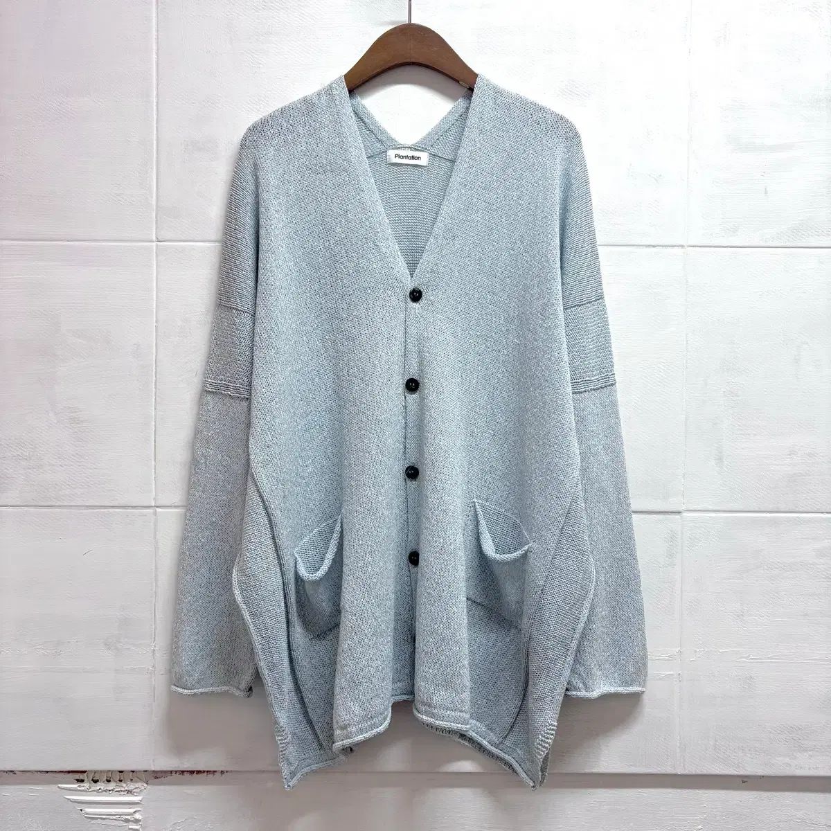 Plantation by IsseyMiyake ペイルブルー メッシュ カーディガン