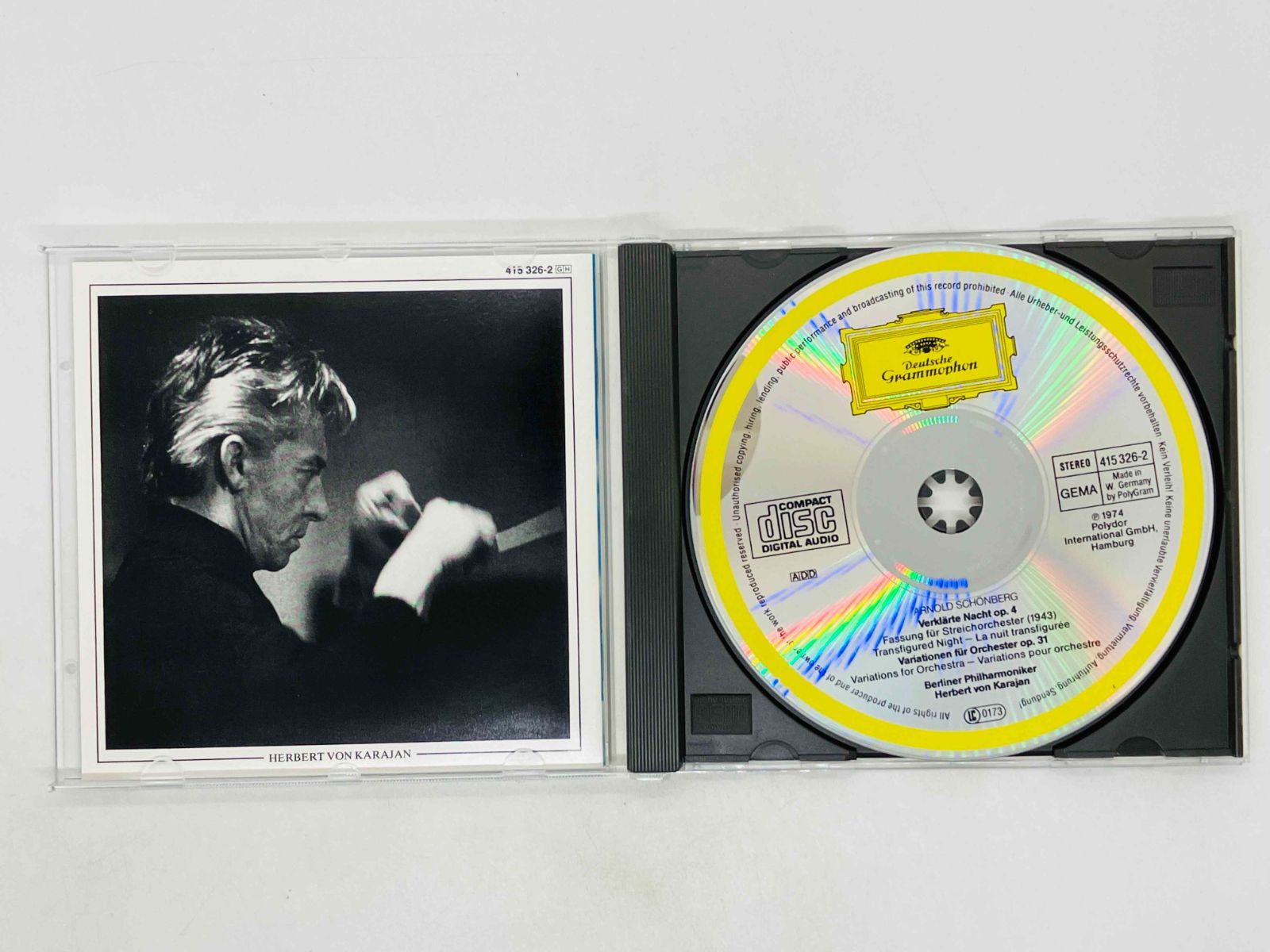 CD 西独盤 シェーンベルク 浄夜 弦楽合奏版,管弦楽のための変奏曲