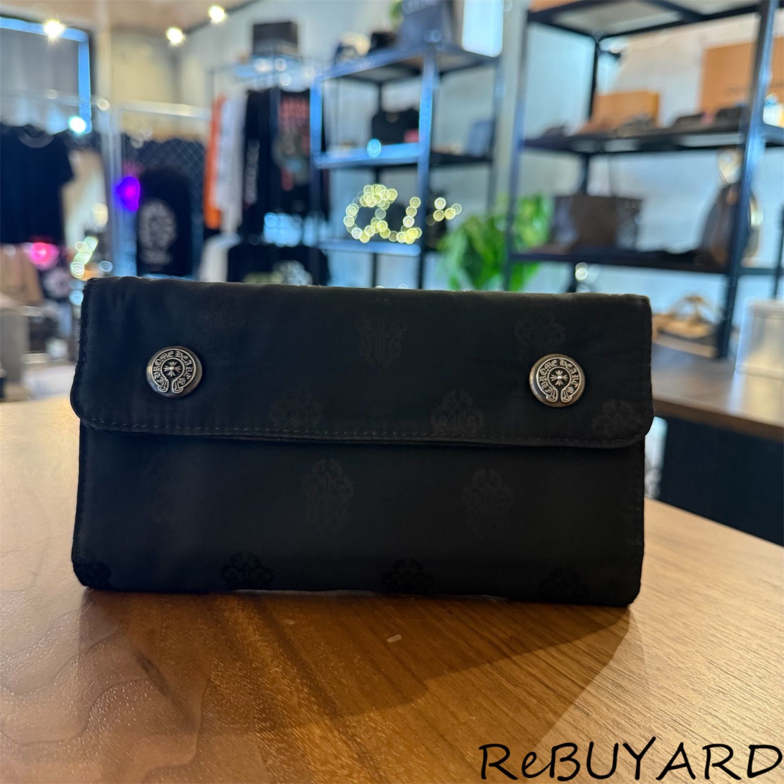 CHROME HEARTS クロムハーツ ウェーブ ホースシューボタン ナイロン 