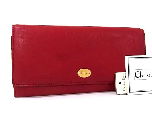 ChristianDior クリスチャンディオール レザー 二つ折り 長財布