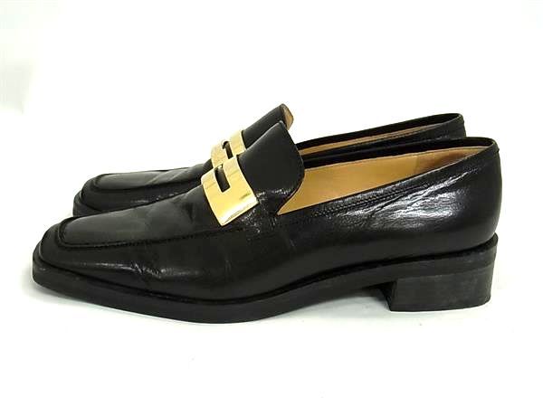 GUCCI グッチ 100 0452 レザー スクエアトゥ ローファー 表記サイズ 35