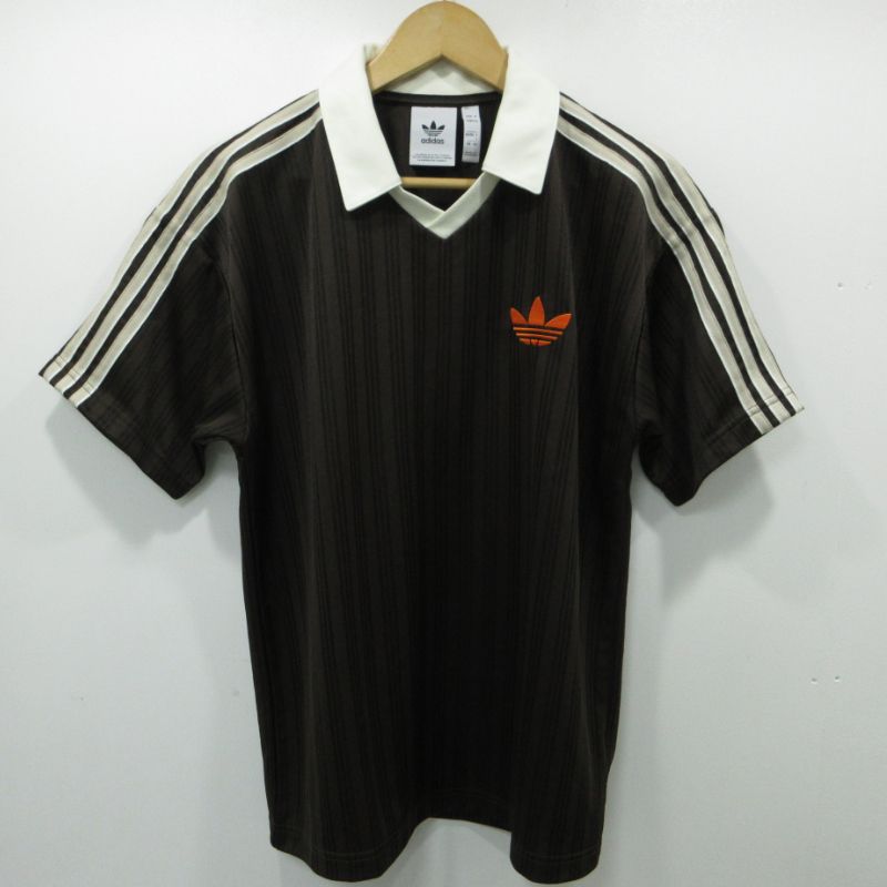 【三重本店】 中古 adidas Originals | アディダスオリジナルス 半袖シャツ U FOOTBALL JERSEY TEE JX3851 ブラウン サイズ：S 【103】