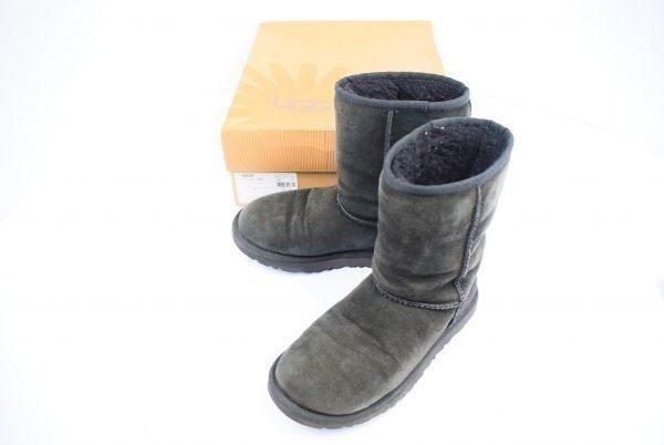 UGG Australia Classic SHORT Genuine Leather/Mouton Boots with Box [22.0/Black] Womens/Inner Boar/Short Boots ◆ A7-15