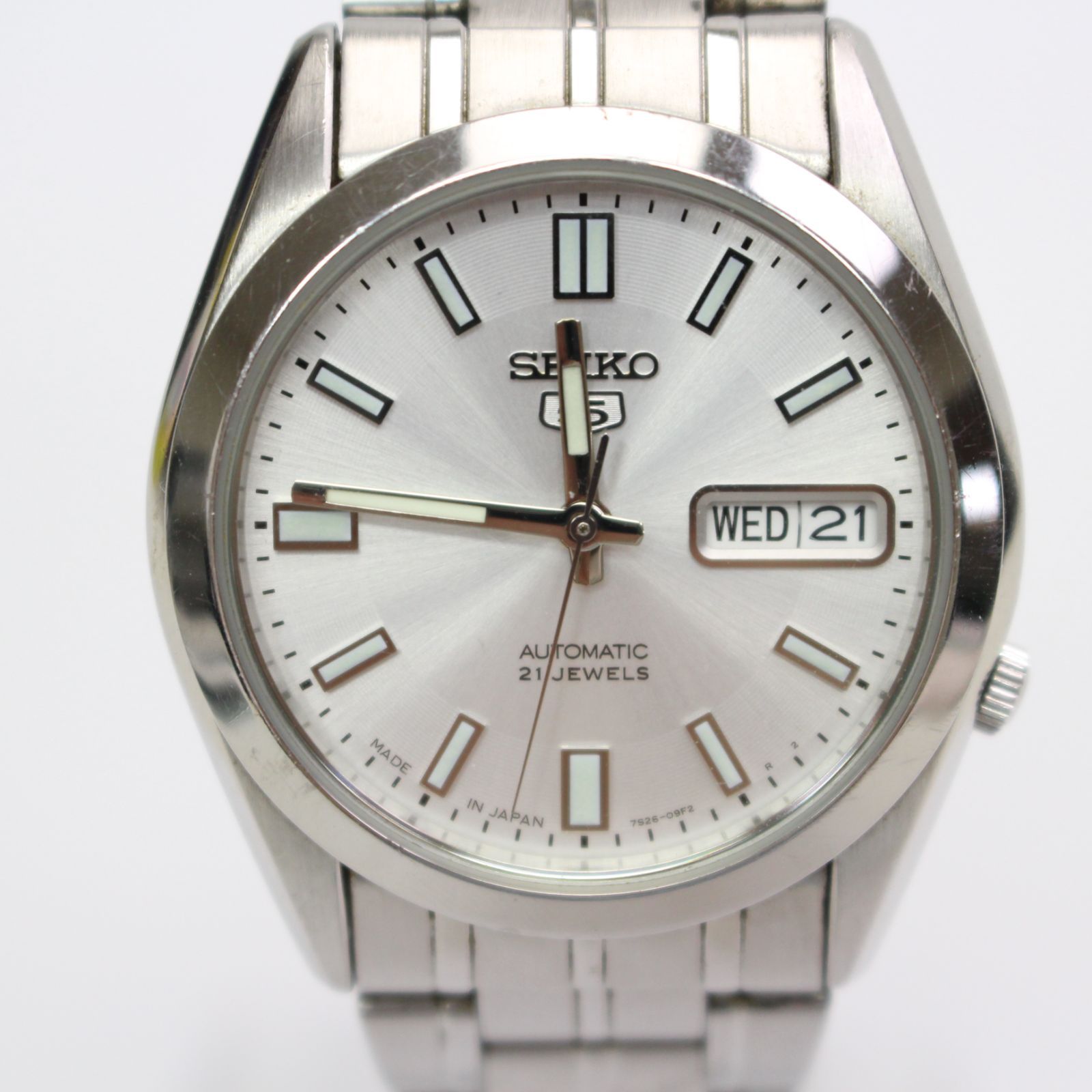 246)SEIKO 5 セイコー 7S26-03B0 自動巻き 腕時計 裏スケ デイデイト 