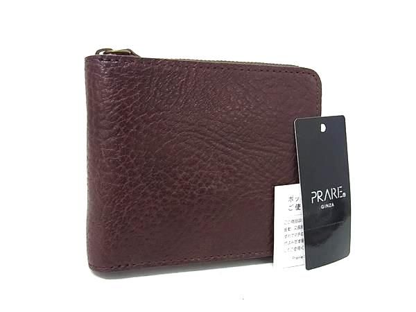 極美品 PRARE プレリー レザー 二つ折り 財布 ウォレット 小銭入れ