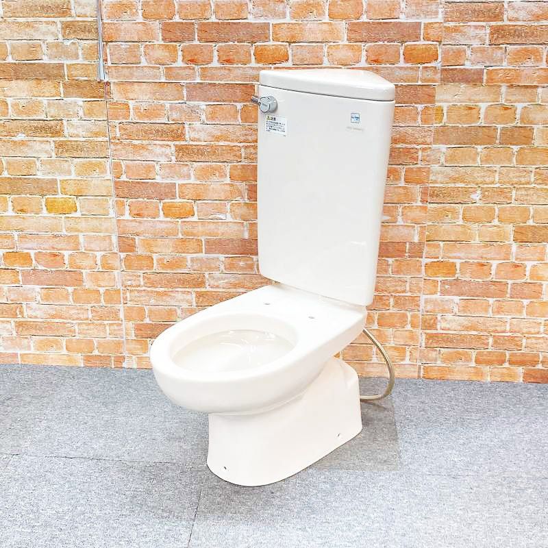 【中古品】【美品】【希少デザイン】 TOTO トイレ 洋式便器 (床下排水) 「CS510BM」 とタンク「SS510BABFE」のセット #SC1(パステルアイボリー) 80G