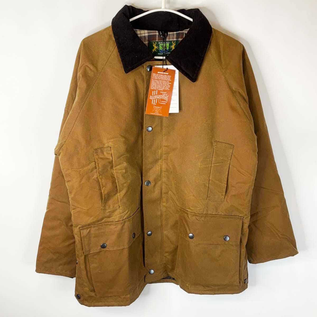 【未使用】ROCKALL ロックオール HORSEMAN PADDED JACKET M タン TAN メンズ ワックスコットン HUNTER-OUTDOOR