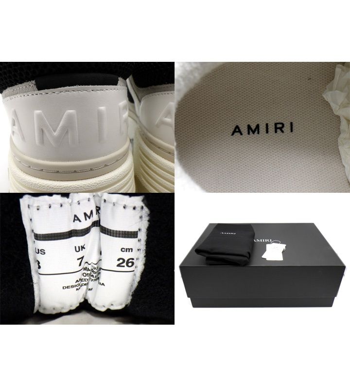 アミリ AMIRI 【 MA 1 AMFOSR1097 087 】 アラバスター メッシュ スニーカー　51556