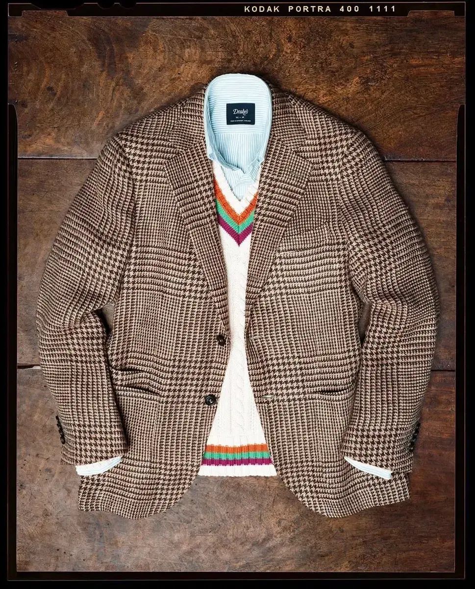 Drakes ドレイクス ジャパニーズ リネン Summer Tweed