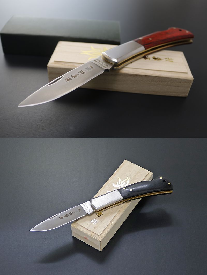 アウトドアナイフ 日本製 KB-509 紅 ＋ KB-511 黒 set 兼常作 懐古刀 KAICO-TOU キャンプナイフ ツールナイフ