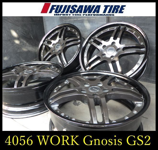【4056】50B▲送料無料▲WORK Gnosis GS2▲18x7.0J 5穴114.3 +48◆4本 26104115