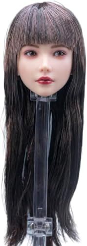 【新品】1/6スケール 女性 ヘッド スカルプト ビューティー ガール 植毛 ヘッド カービング 12インチ 女性 PH TBL JO アクションフィギュア ボディコレクション (長距離ヘア) 451ae960 6,178円